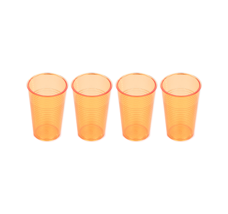 סט 4 כוסות אקריל - כתום image number 0